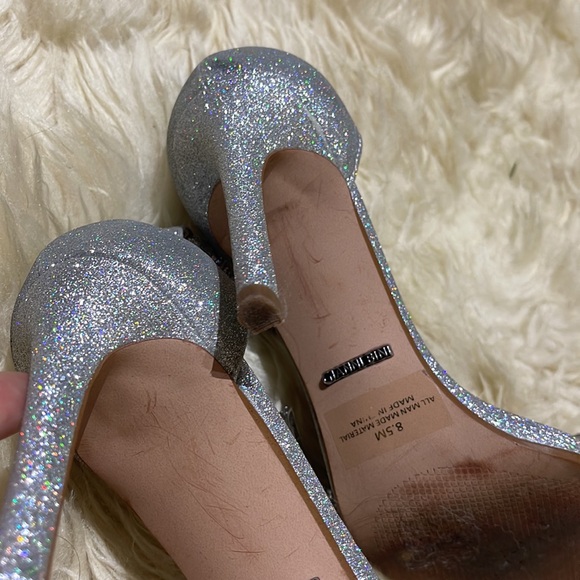 Gianni Bini Silver glitter Heels 8.5 - Picture 7 of 12